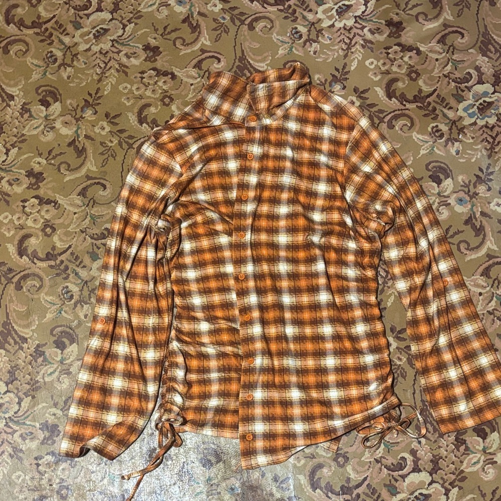 Plaid Button-Up Jacket